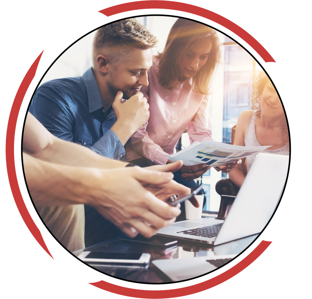 People Looking at a Document